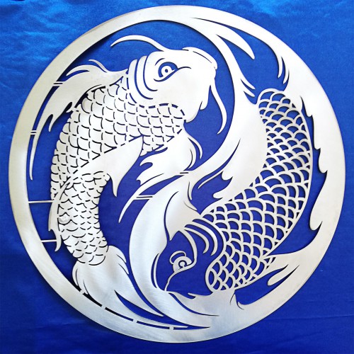 Yin Yang with Koi Carps