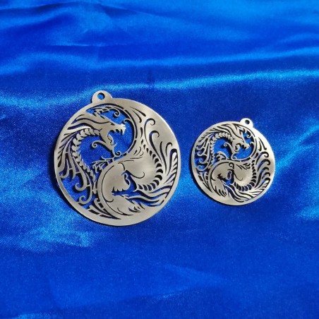 Breloques Yin Yang avec Dragons