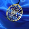 Sri Yantra Round Frame Pendant - BRASS