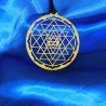 Sri Yantra Round Frame Pendant - BRASS