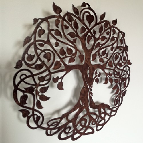 Tree of Life with Open Frame - CORTEN