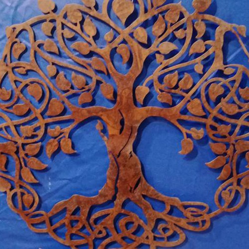 Tree of Life with Open Frame - CORTEN