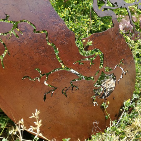 Yin Yang with Bonsai - CORTEN