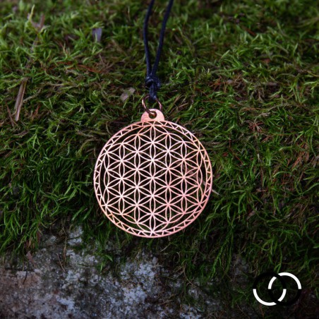 Flower of Life of Abydos Pendant - COPPER