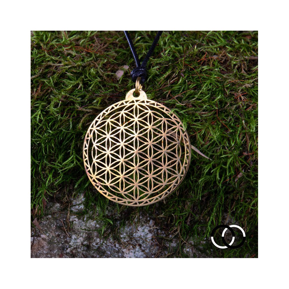 Flower of Life of Abydos Pendant - BRASS