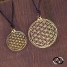 Flower of Life of Abydos Pendant - BRASS
